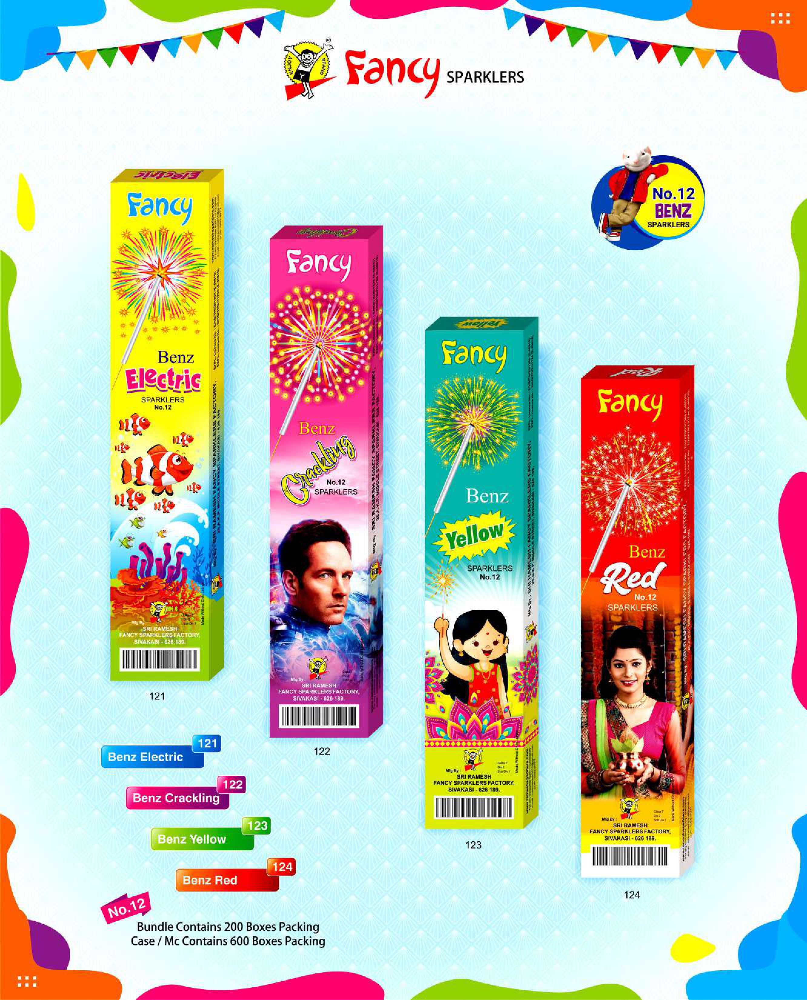 12 CM CRACKLING SPARKLERS